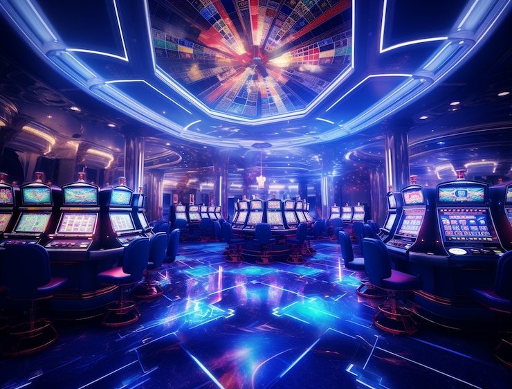 Grid permainan Reactoonz menampilkan simbol-simbol berwarna dan mekanik cascade